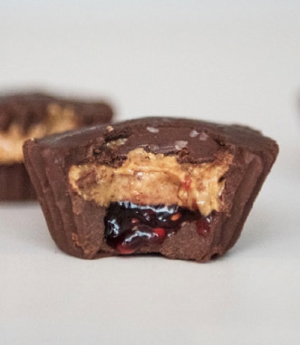 Almond butter and jelly cups