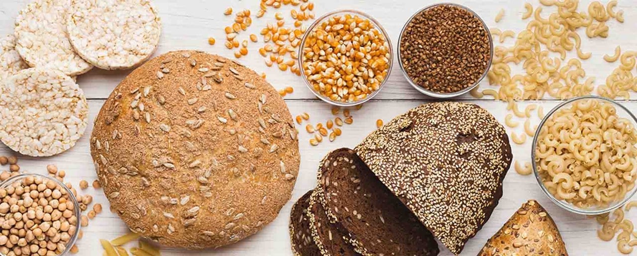 Assortment of breads and grains