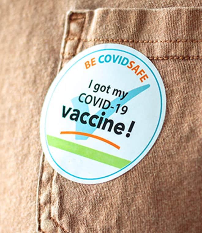 Vaccine sticker